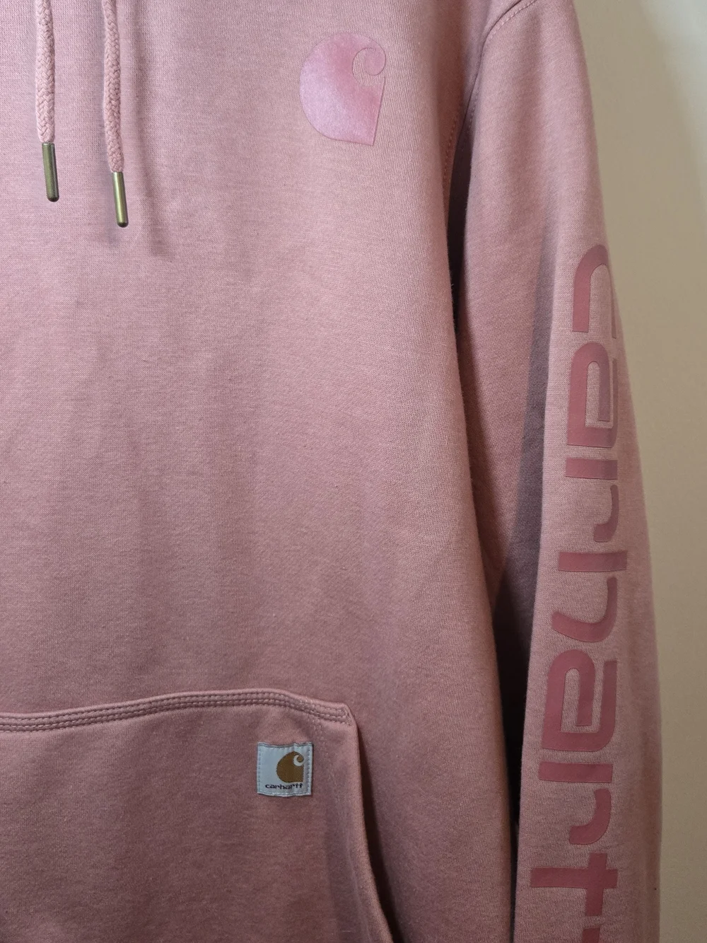 Carhartt Women's Sz XL Relaxed Fit Hoodie Sweatshirt - Dusty Rose Pink